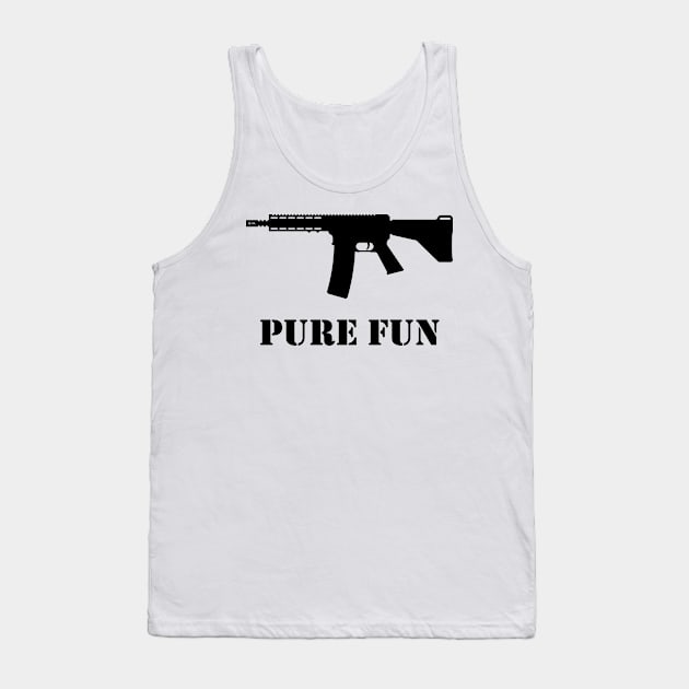 Pure Fun (Gun Lover / Sport Shooter / Black) Tank Top by MrFaulbaum